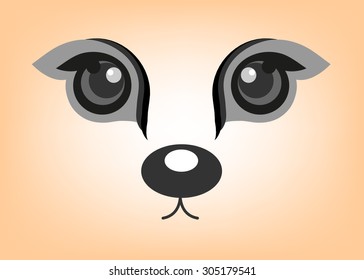  A vector cartoon eyes of animal.