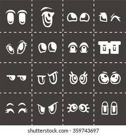 Vector Cartoon eyes icon set