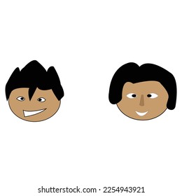 vector cartoon face icon design illustration