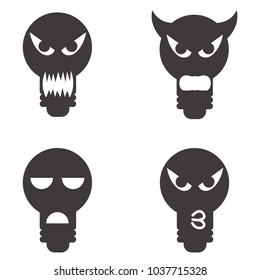 Vector Cartoon Faces Expressions vector set 5