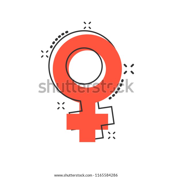 Vector Cartoon Female Sex Symbol Icon Stock Vector Royalty Free