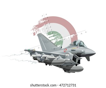 Vector Cartoon Fighter Plane. Available EPS-10 vector format separated by groups and layers for easy edit