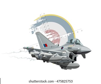 Vector Cartoon Fighter Plane. Available EPS-10 format separated bu groups and layers for easy edit