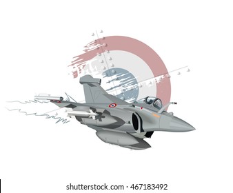 Vector Cartoon Fighter Plane. EPS-10 vector format separated by groups and layers for easy edit