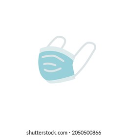 Vector cartoon flat face mask isolated on empty background-coronavirus covid infection disease prevention,treatment and therapy medical concept,web site banner ad design