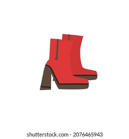 Vectorcartoon-Flachmodeschuhe.Neue trendige schöne Schuhe einzeln auf leerem Hintergrund, Schuhgeschäft, Einkaufs- und Modekonzept, Website-Banner und Design