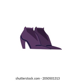 Vector cartoon flat fashionable high heel shoes.New trendy beautiful footwear isolated on empty background-clothing shoe store,shopping and fashion concept,web site banner ad design
