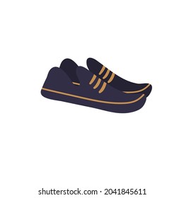Vector cartoon flat fashionable sneakers.New trendy beautiful footwear isolated on empty background-clothing shoe store,shopping and fashion concept,web site banner ad design