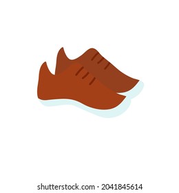 Vector cartoon flat fashionable sneakers.New trendy beautiful footwear isolated on empty background-clothing shoe store,shopping and fashion concept,web site banner ad design