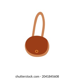 Vector cartoon flat fashionable woman handbag.Elegant trendy beautiful ladies purse accessory isolated on empty background-stylish fashion concept,web site banner ad design