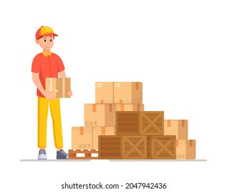 Vektor Cartoon-Flachbildliefermaterial. Überprüfen Sie die Lagerverfügbarkeit vor dem Versand an den Kunden. 