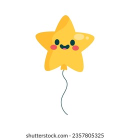 Vector cartoon flat star character vector illustration.