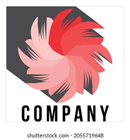 Vector cartoon flower image logo, for free design.