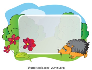 Vector cartoon frame for design