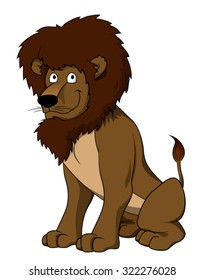 Vector cartoon - Friendly lion character