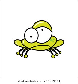 vector cartoon frog