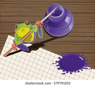 vector cartoon frog