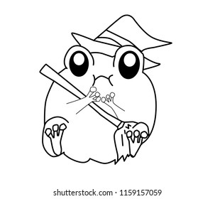 Vector cartoon frog 