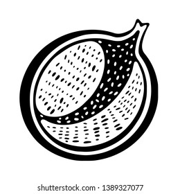 Vector cartoon fruit, pomegranate isolated on white background. Great for fabric, textile, wrapping paper and card.