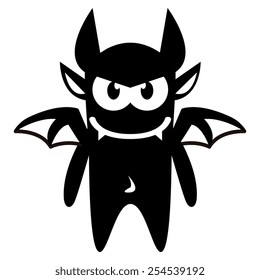Vector Cartoon Funny Devil Icon Character Isolated