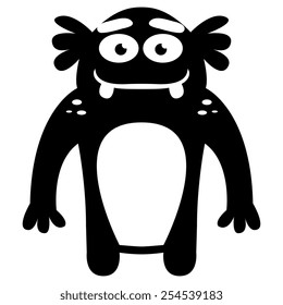 Vector Cartoon Funny Monster Icon Character Isolated