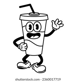 Vector Cartoon Funny Soda Character Mascot Isolated