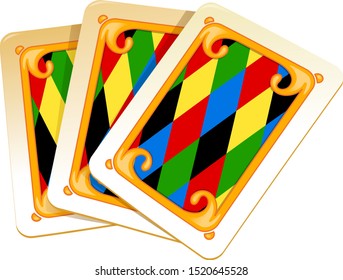 Vector Cartoon Game Play Cards 