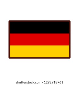 Vector Cartoon Germany Flag Emoji Icon Isolated