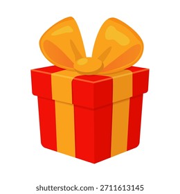 Caja de regalo de la historieta del Vector aislada