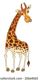 Vector cartoon giraffe