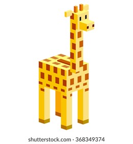 Vector Cartoon Giraffe Isolated On White Background