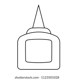 Vector Cartoon Glue Bottle Isolated On White Background