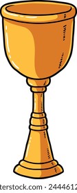 Vector Cartoon Golden Vintage Chalice