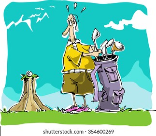 Golf Cartoon Characters Images, Stock Photos & Vectors | Shutterstock