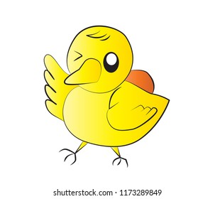 Vector cartoon Goose Isolated On White Background