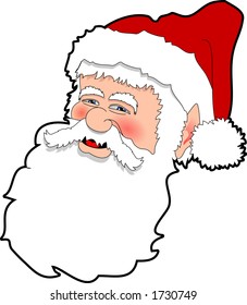 vector cartoon graphic depicting "Santa Claus"