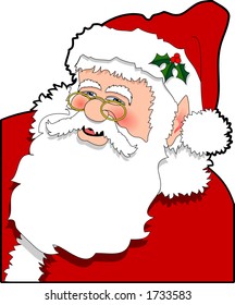 vector cartoon graphic depicting "Santa Claus"