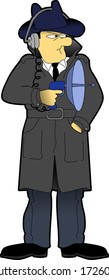 vector cartoon graphic depicting a "Secret Agent"