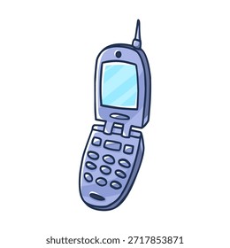 Vektor Cartoon grau Flip Phone