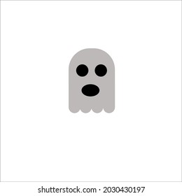 fantasma gris de dibujos animados vectores para la decoración de halloween.