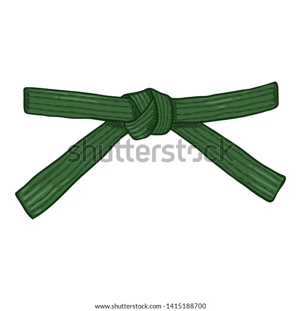 Vector Cartoon Green Karate Belt Stock Vector (Royalty Free) 1415188700 ...