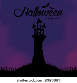 Vector Cartoon Halloween Background Editable With Space For Text