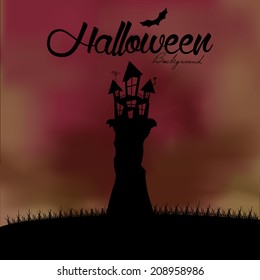 Vector Cartoon Halloween Background Editable With Space For Text