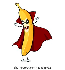 Vector Cartoon Halloween Character - Vampire Banana 