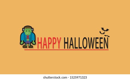 vector cartoon halloween concept design