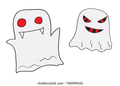 Vector Cartoon Halloween Cartoon Kid set  Hand-drawn 