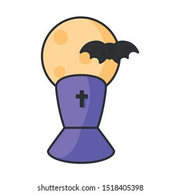 Vector Cartoon Halloween Theme Illustration Icon Isolated