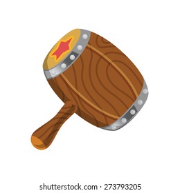 Vector cartoon hammer flat illustration
