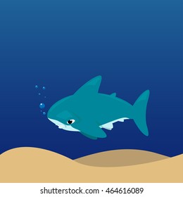 Vector Cartoon - Hammerhead Shark  (Sphyrnidae)