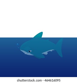 Vector Cartoon - Hammerhead Shark  (Sphyrnidae)